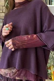 Tiby Cashmere Touch Layering Top Baroque Country Bloom Aubergine